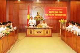 Thủ tướng Nguyễn Xuân Phúc làm việc tại Khánh Hòa