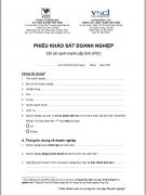 Phiếu khảo sát doanh nghiệp dân doanh 2006